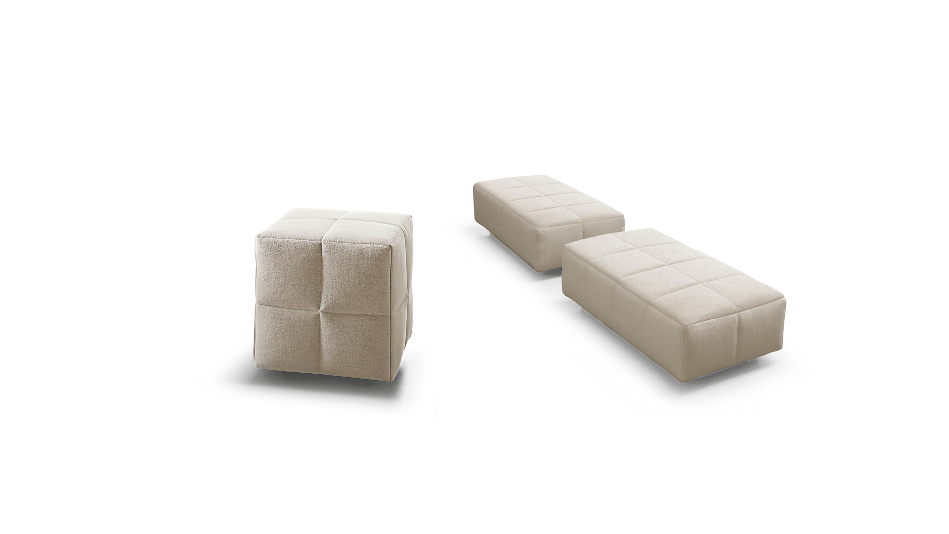 Bonaldo Squaring bench and pouf