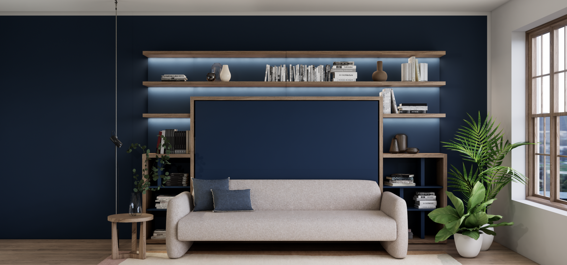 Clei Sofa with foldaway horizontal double bed