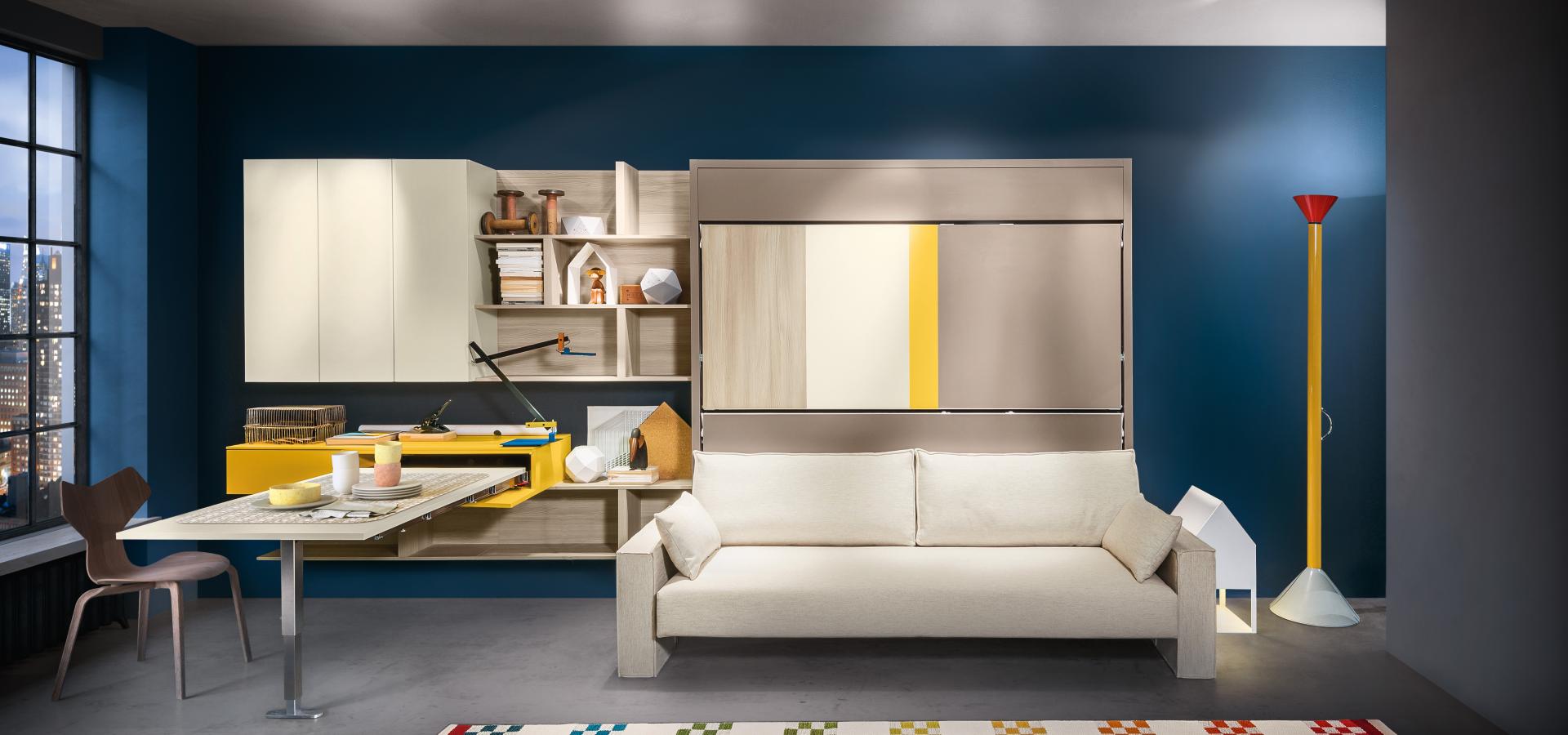 Clei transforming foldaway bunk bed system with sofa