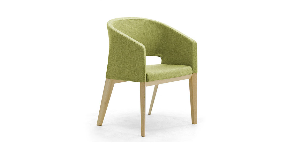 Leyform Reef 4 Legs wooden and metal armchair