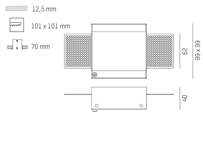 Molto Luce Grid Einbaurahmen Rahmenlos – Bild 2