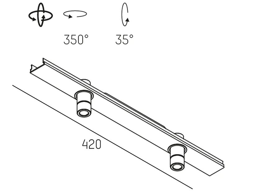 Molto Luce Ride Spot 2 System Insert – Bild 2
