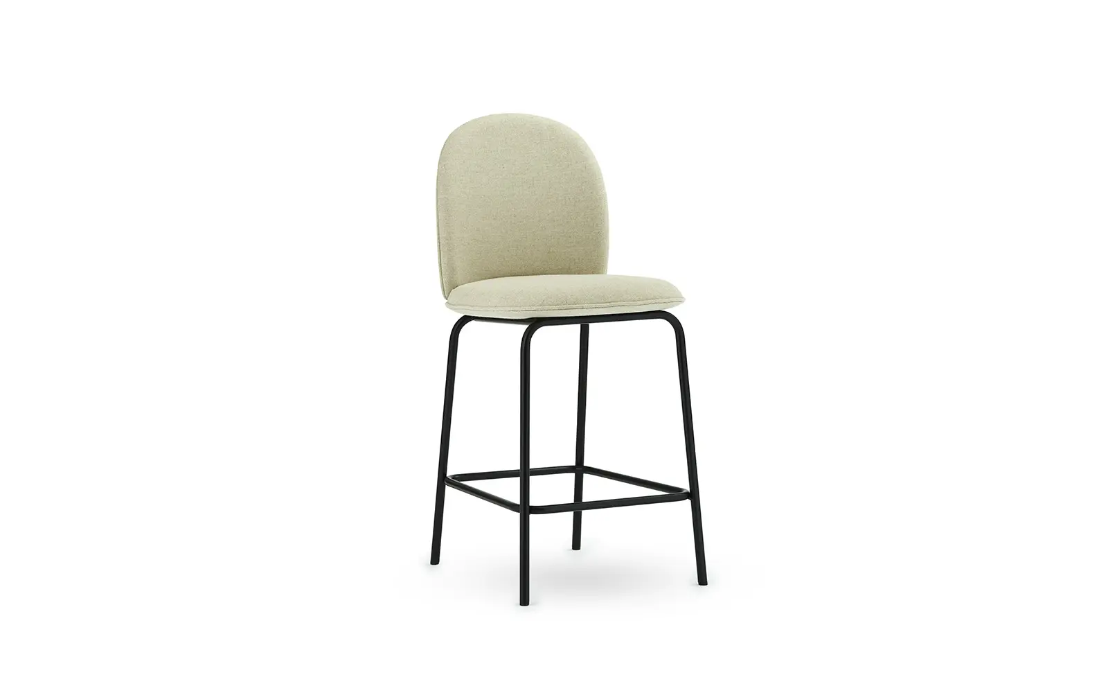Normann Copenhagen Ace Barstuhl 65 cm gepolstert, Schwarz Stahl, Remix