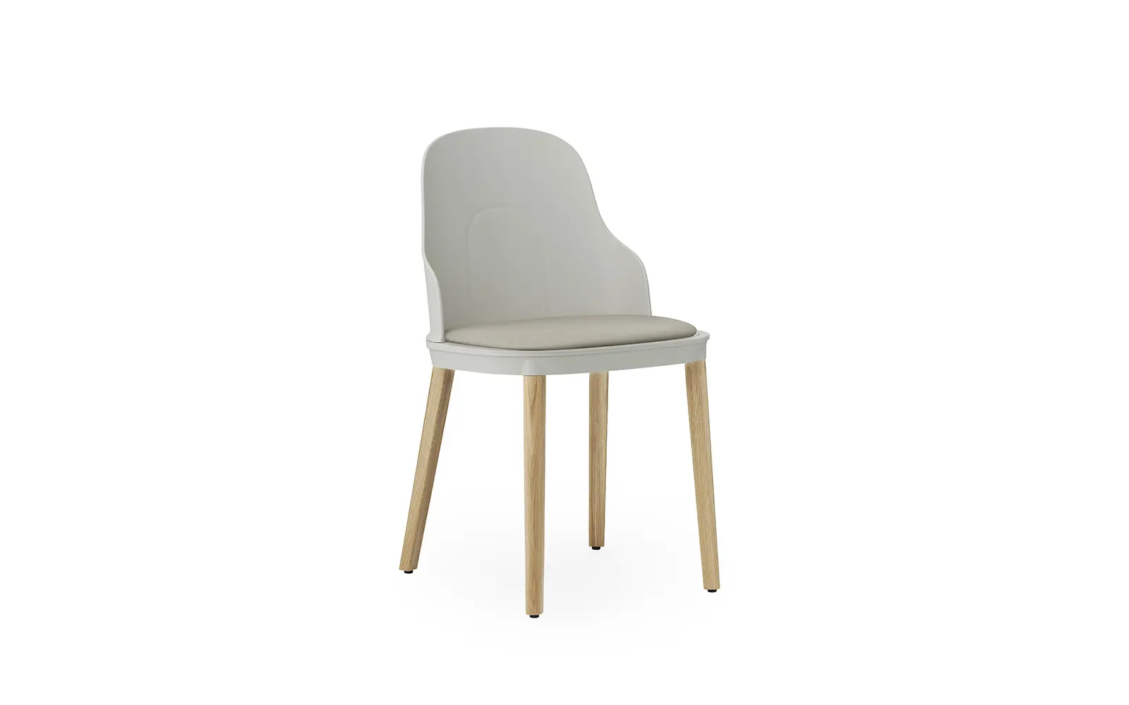 Normann Copenhagen Allez Chair Upholstery Ultra Leather, Warm grey/Oak