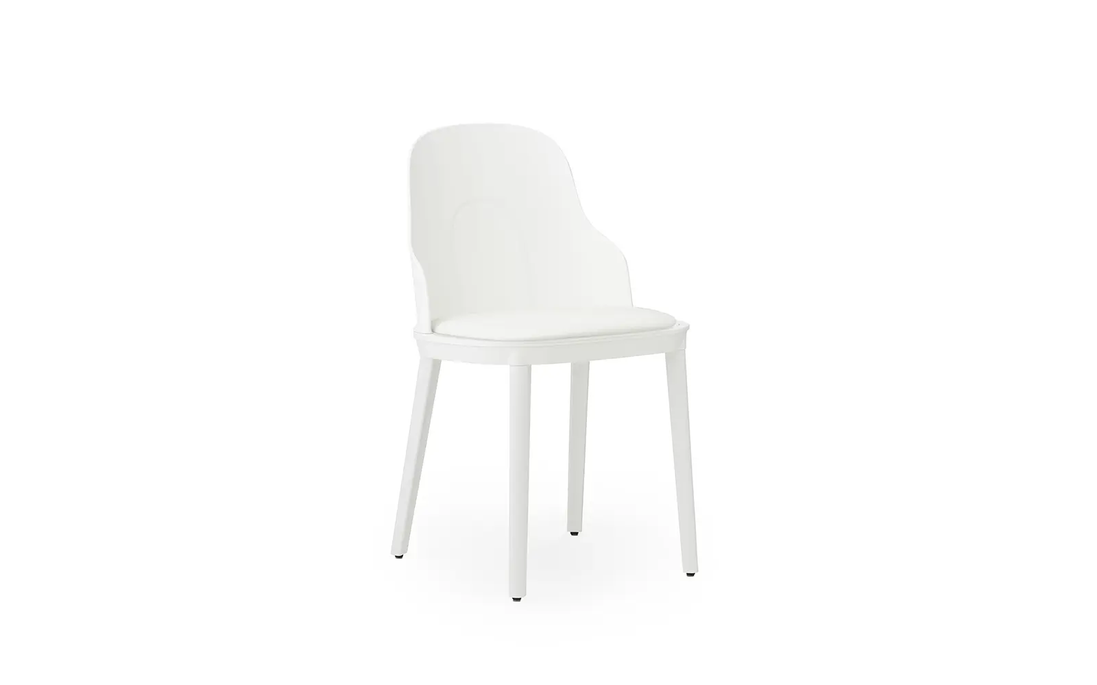 Normann Copenhagen Allez stol polstret Ultra Leather, hvid/polypropylen