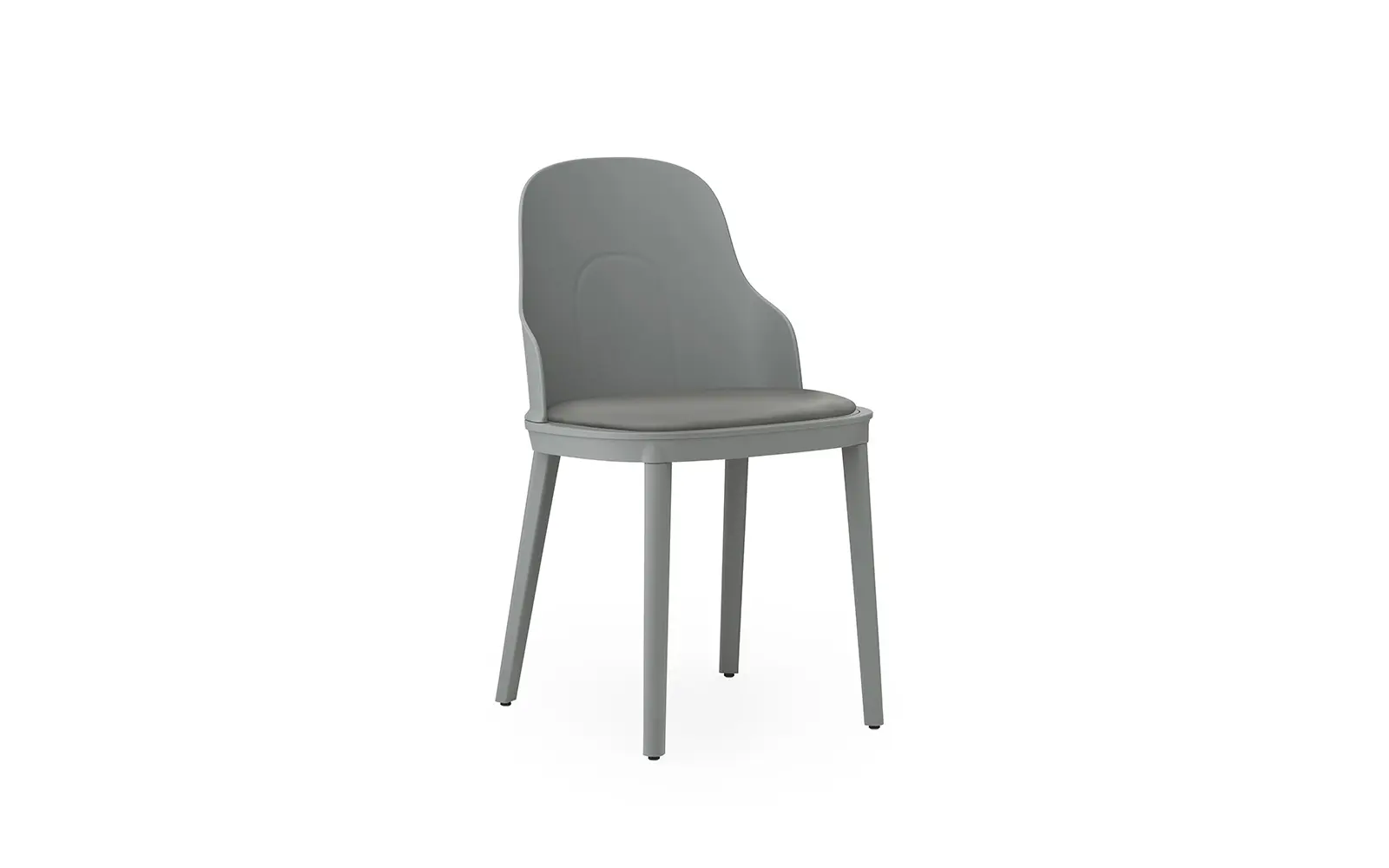 Normann Copenhagen Allez Stuhl gepolstert Ultra Leather, grau/polypropylen