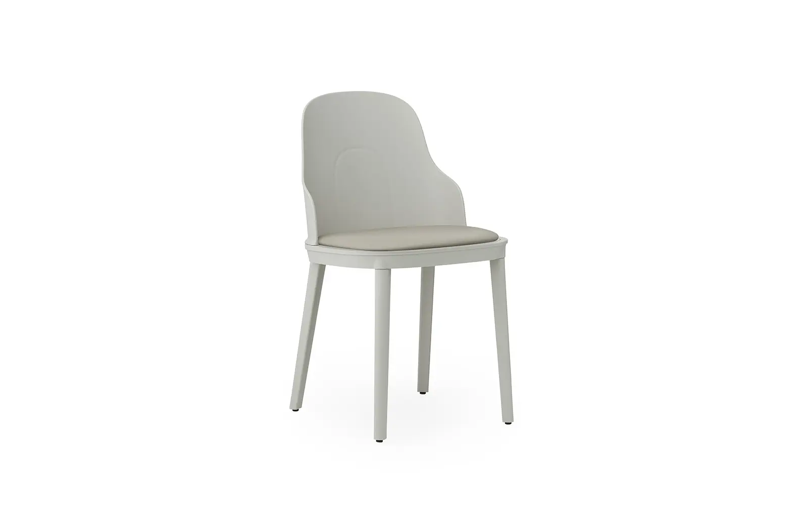 Normann Copenhagen Allez Stuhl gepolstert Ultra Leather, warmes grau/polypropylen