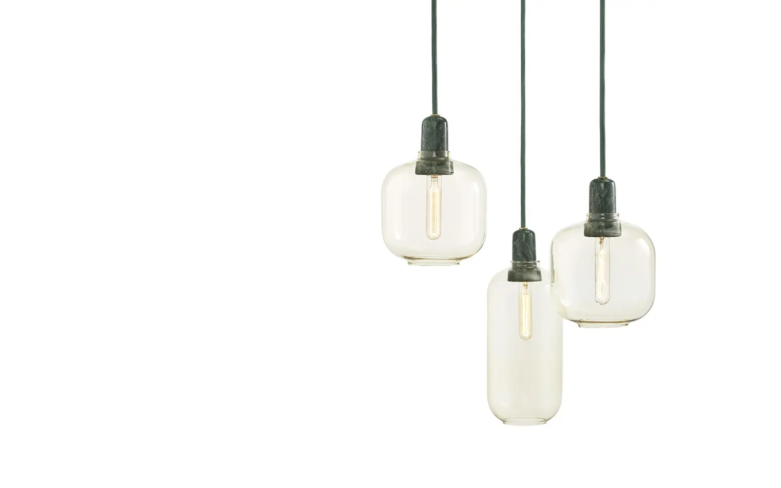 Normann Copenhagen Amp Lampe klein EU gold/grün – Bild 2