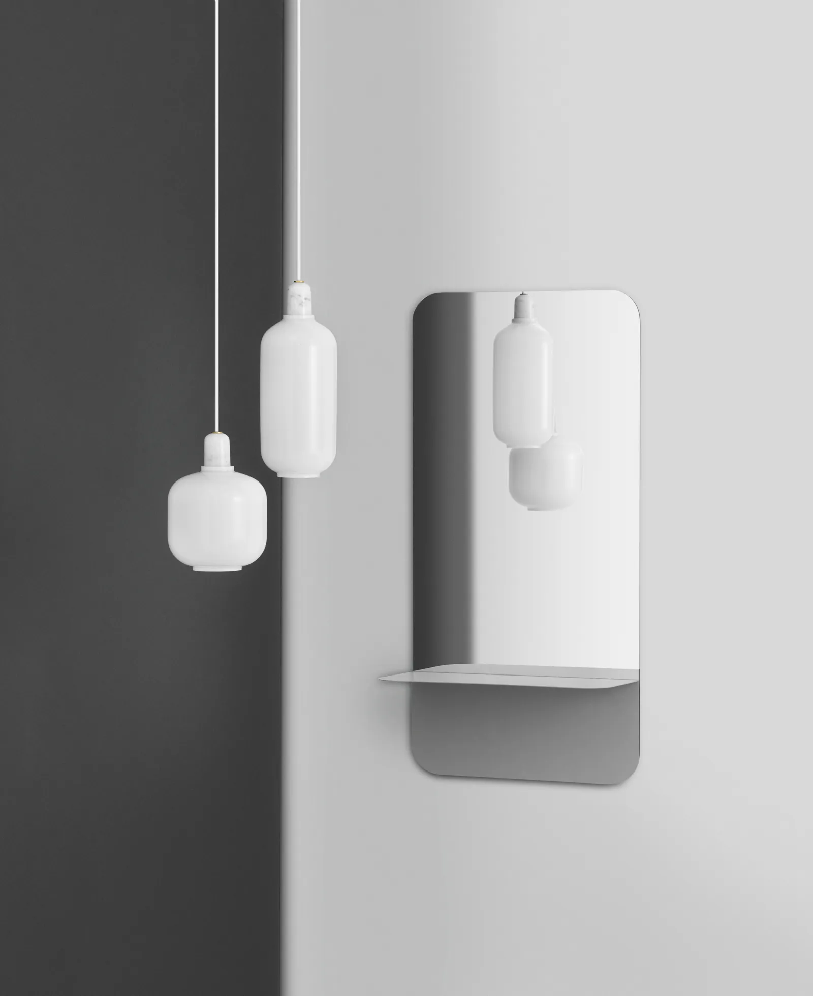 Normann Copenhagen Amp Lampe klein EU weiß/weiß – Bild 3