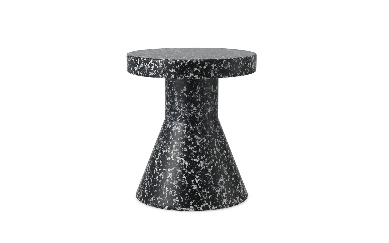 Normann Copenhagen Bit Hocker Cone Schwarz / Weiß