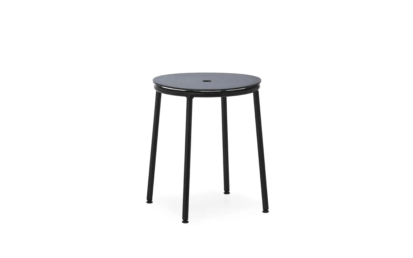 Normann Copenhagen Circa Hocker schwarzes Aluminium