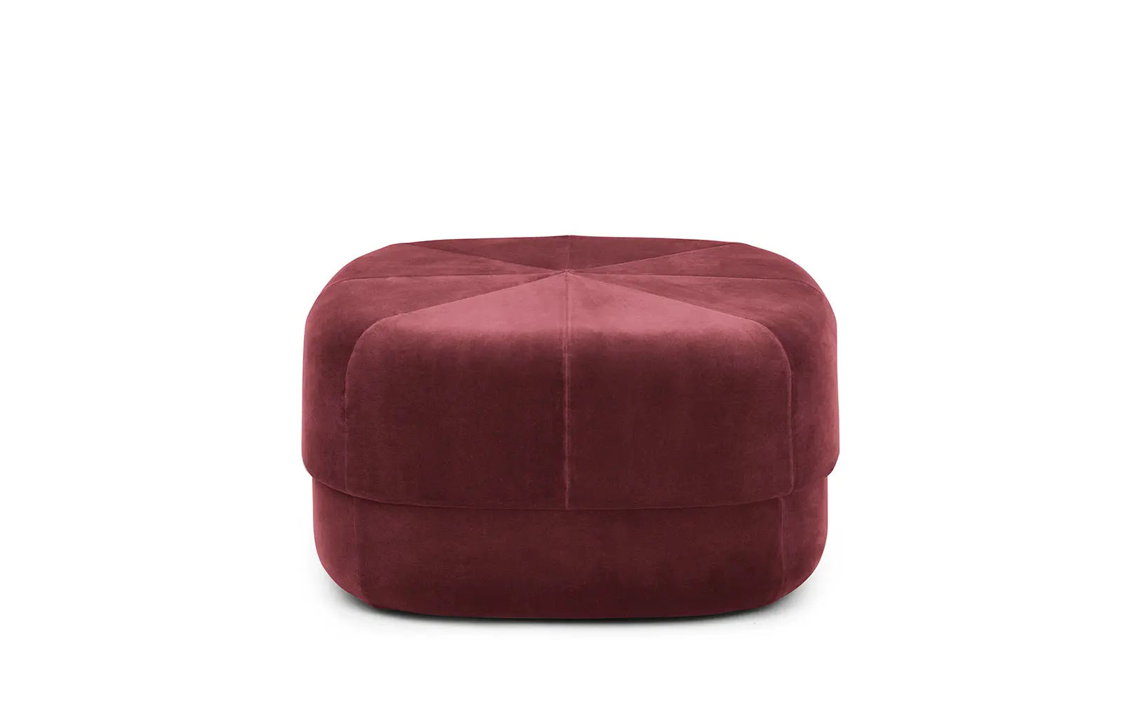 Normann Copenhagen Circus Pouf Velour Groß Dunkelrot
