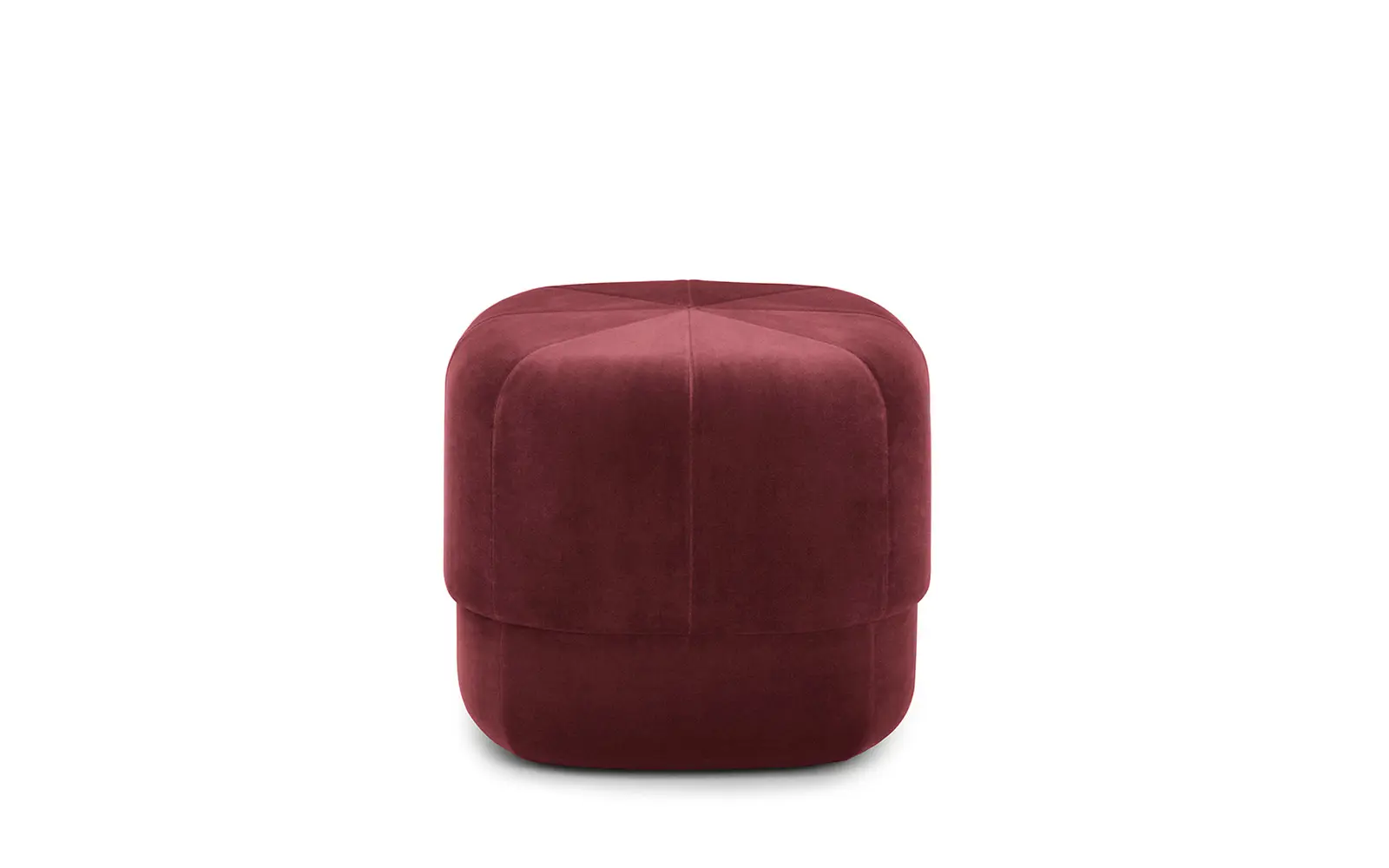 Normann Copenhagen Circus Pouf Velour Klein Dunkelrot