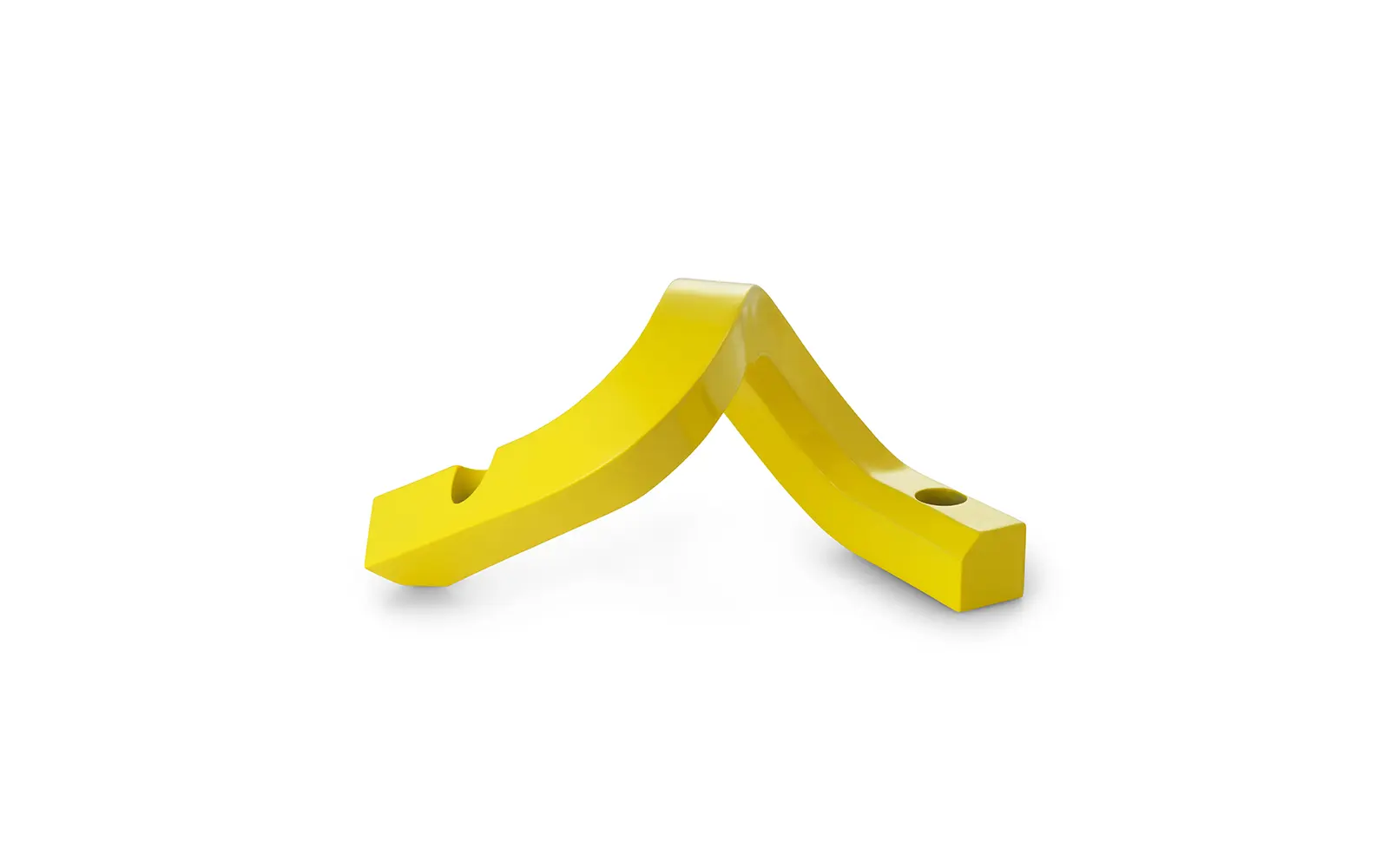 Normann Copenhagen Crooked Kerzenhalter zwei Gelb