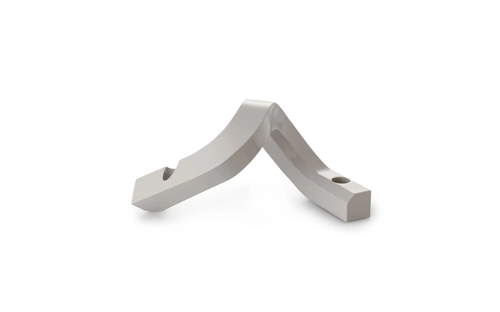 Normann Copenhagen Crooked Kerzenhalter zwei Warmes Grau