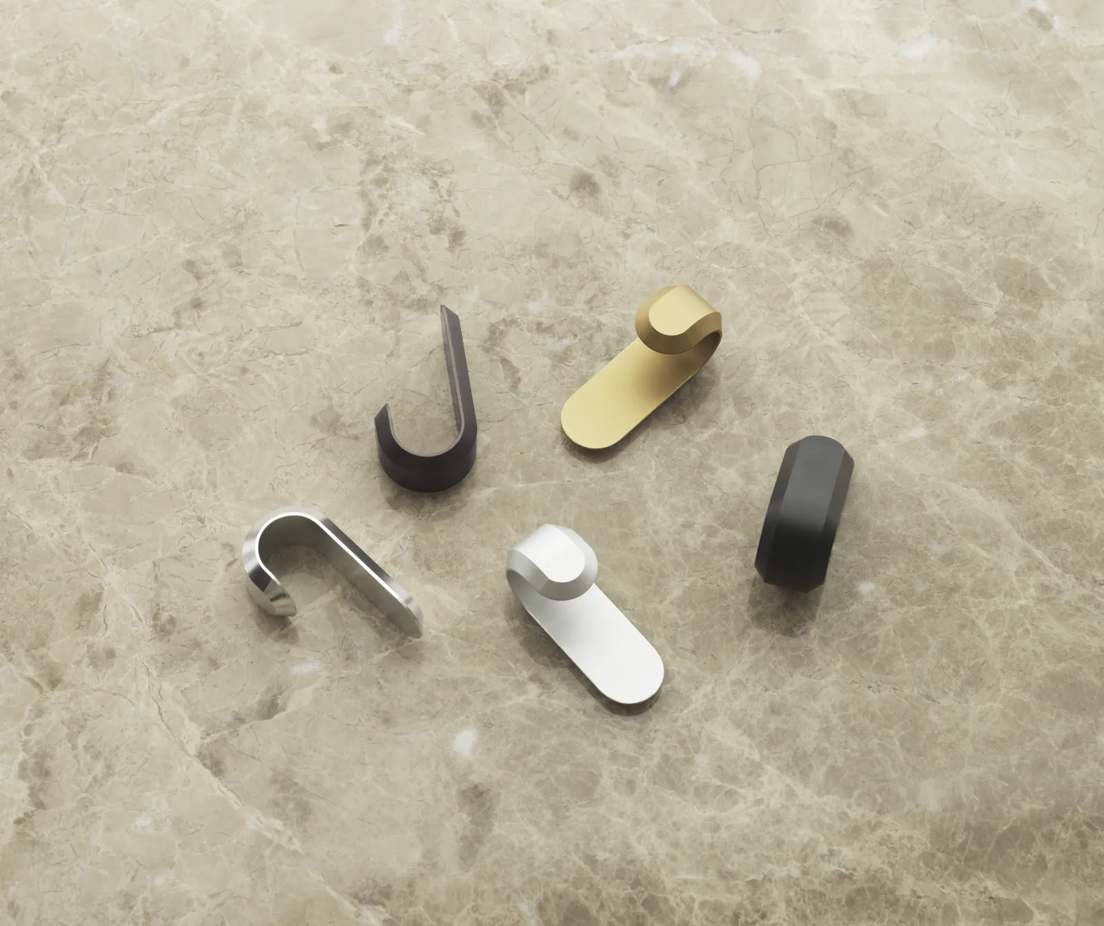 Normann Copenhagen Curve mini Haken Mattschwarz (2 Stück) – Bild 3