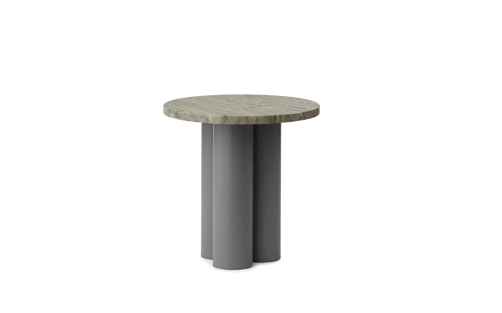 Normann Copenhagen Dit Table Grey Travertine Silver