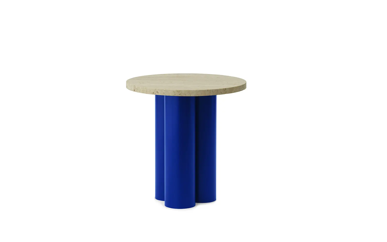 Normann Copenhagen Dit Tisch leuchtendes Blau Travertine Light