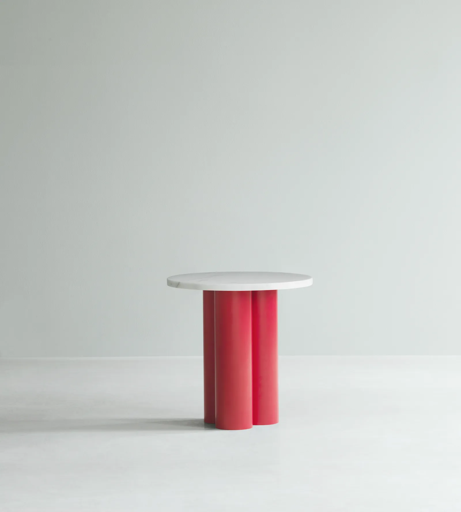 Normann Copenhagen Dit Tisch leuchtendes Rot White Carrara – Bild 3