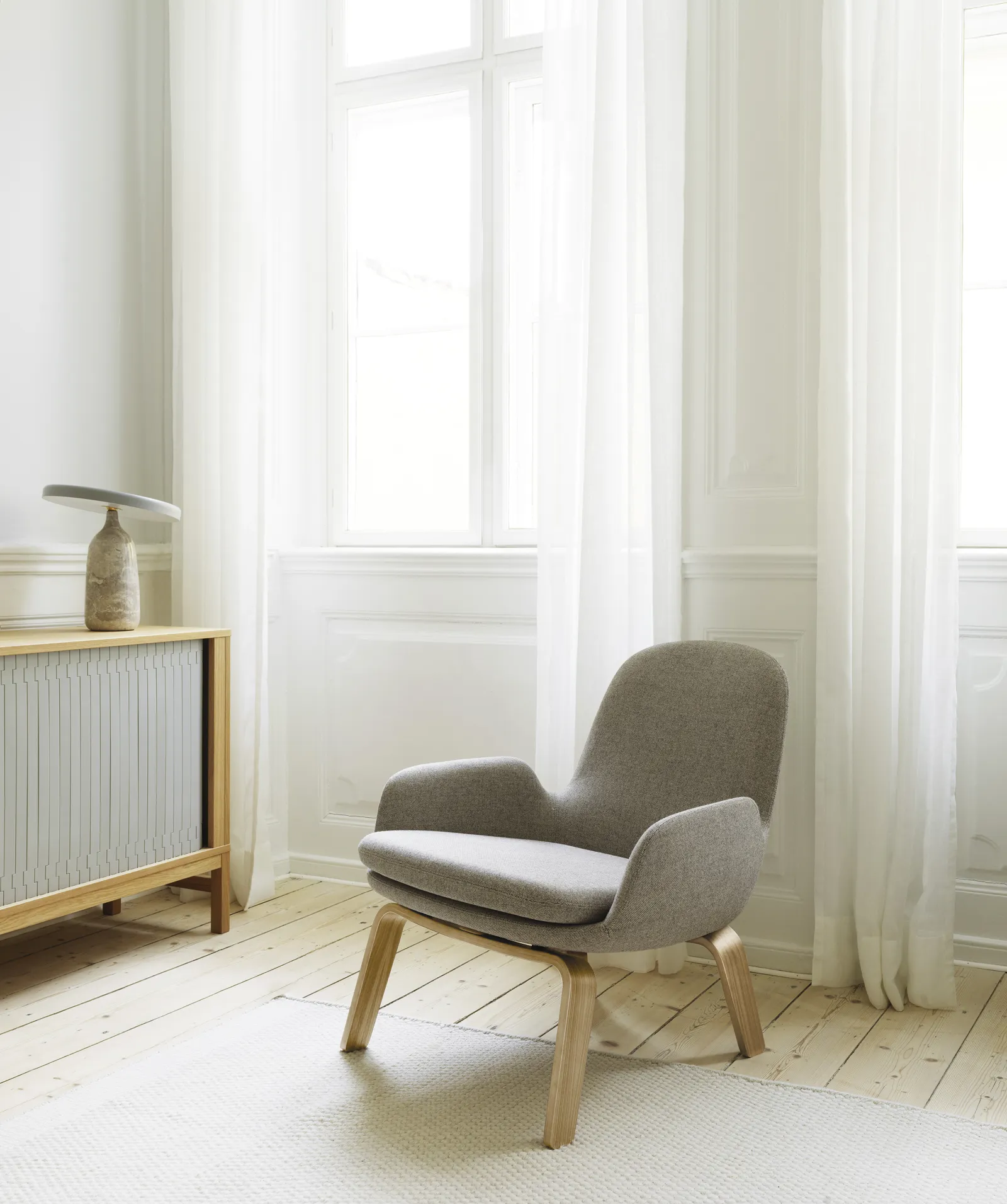 Normann Copenhagen Era Lounge Chair Low Oak Hallingdal