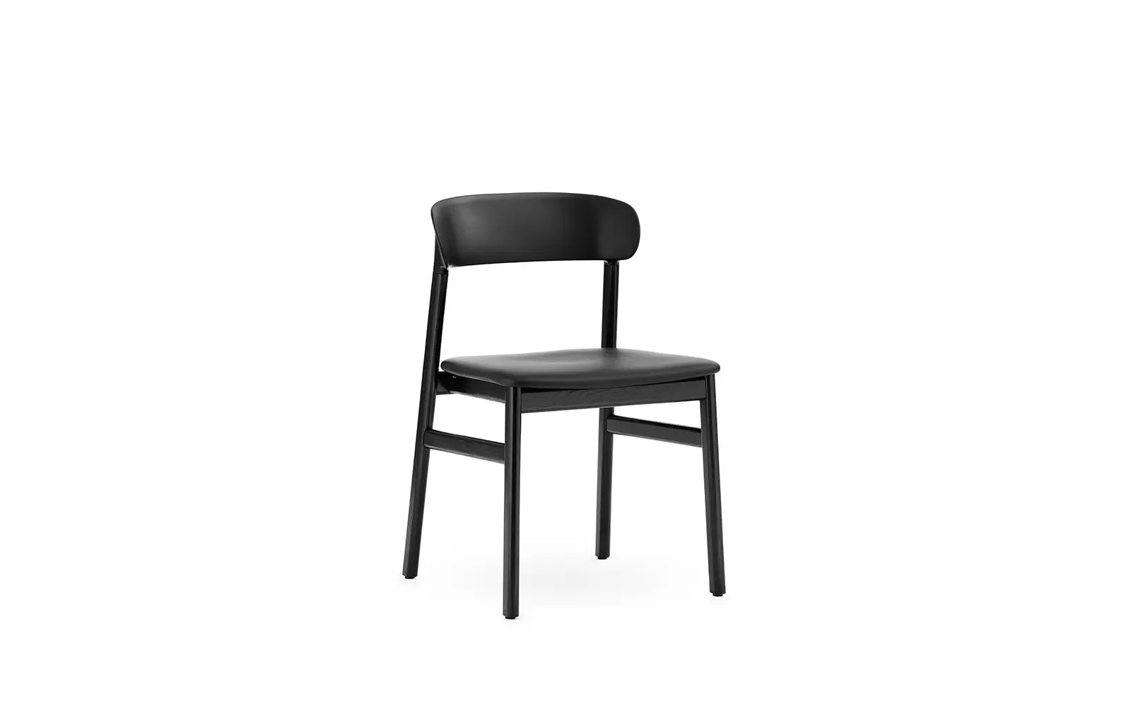 Normann Copenhagen Herit Chair Upholstery Black Oak, Spectrum Leather Black
