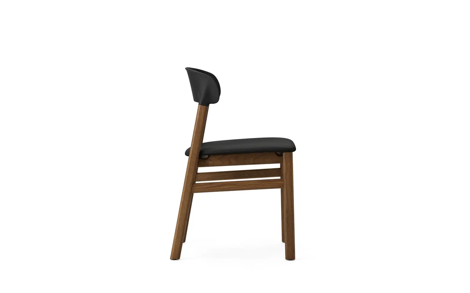 Normann Copenhagen Herit Stuhl gepolstert, gebeizte Eiche Spectrum Leder schwarz – Bild 3