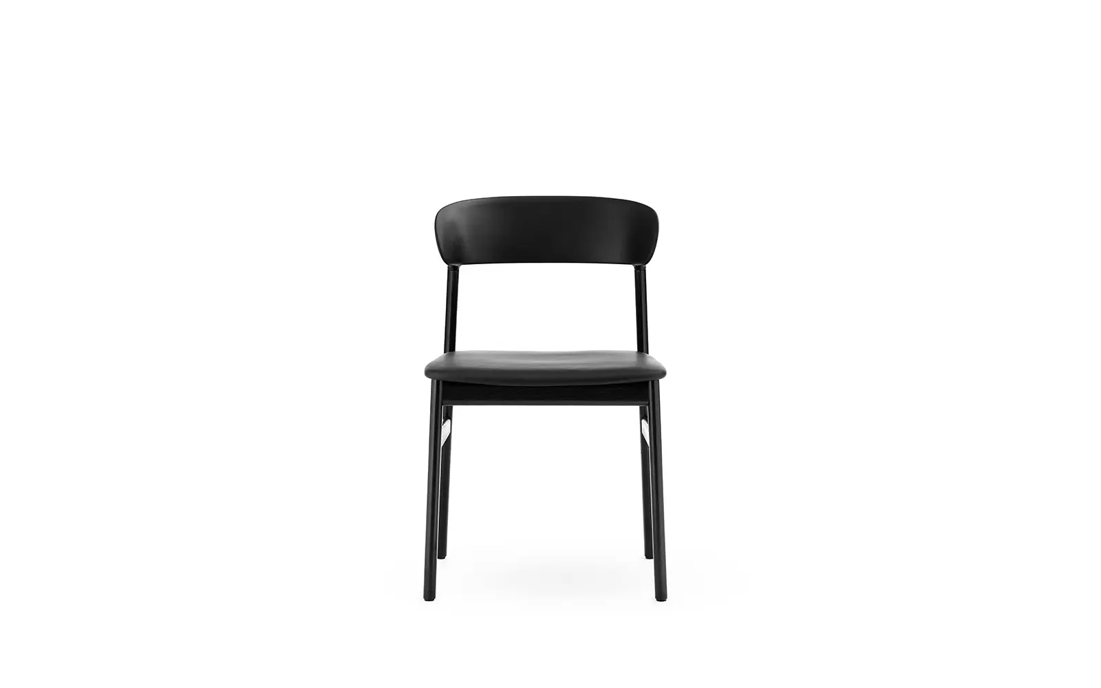 Normann Copenhagen Herit Stuhl gepolstert, Schwarze Eiche, Spectrum Leder Schwarz – Bild 2