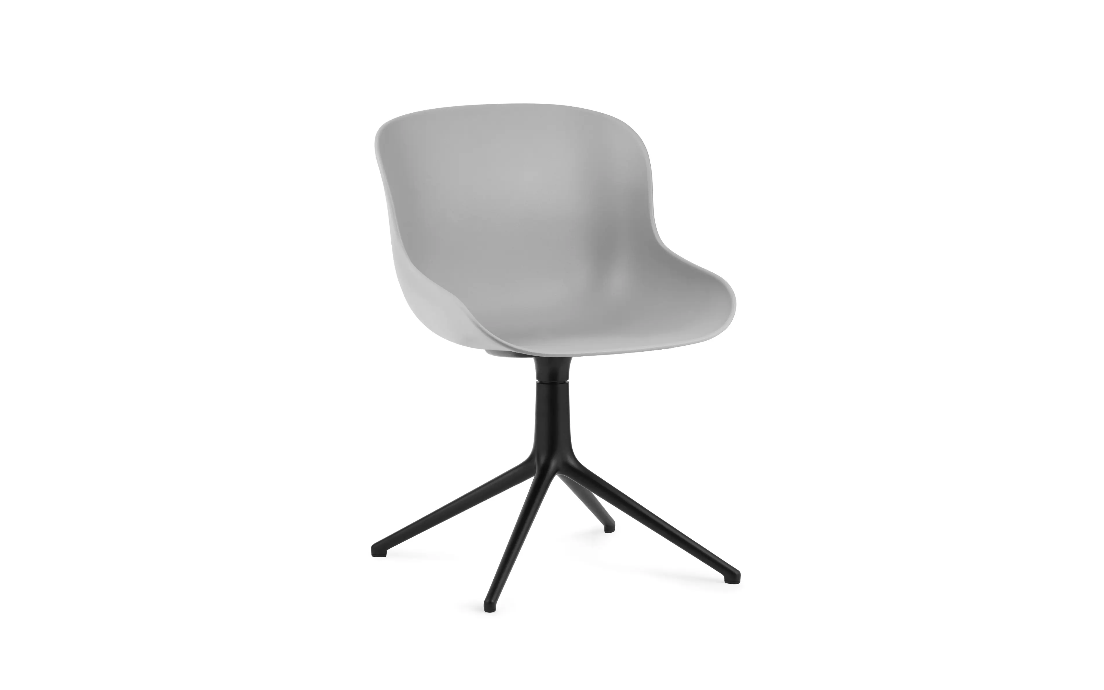 Normann Copenhagen Hyg Drehsessel Grau/Schwarzes Aluminium