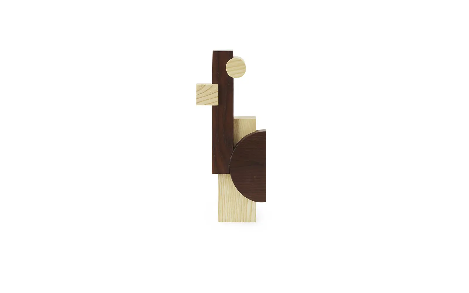 Normann Copenhagen Join skulptur lille ask og karboniseret ask