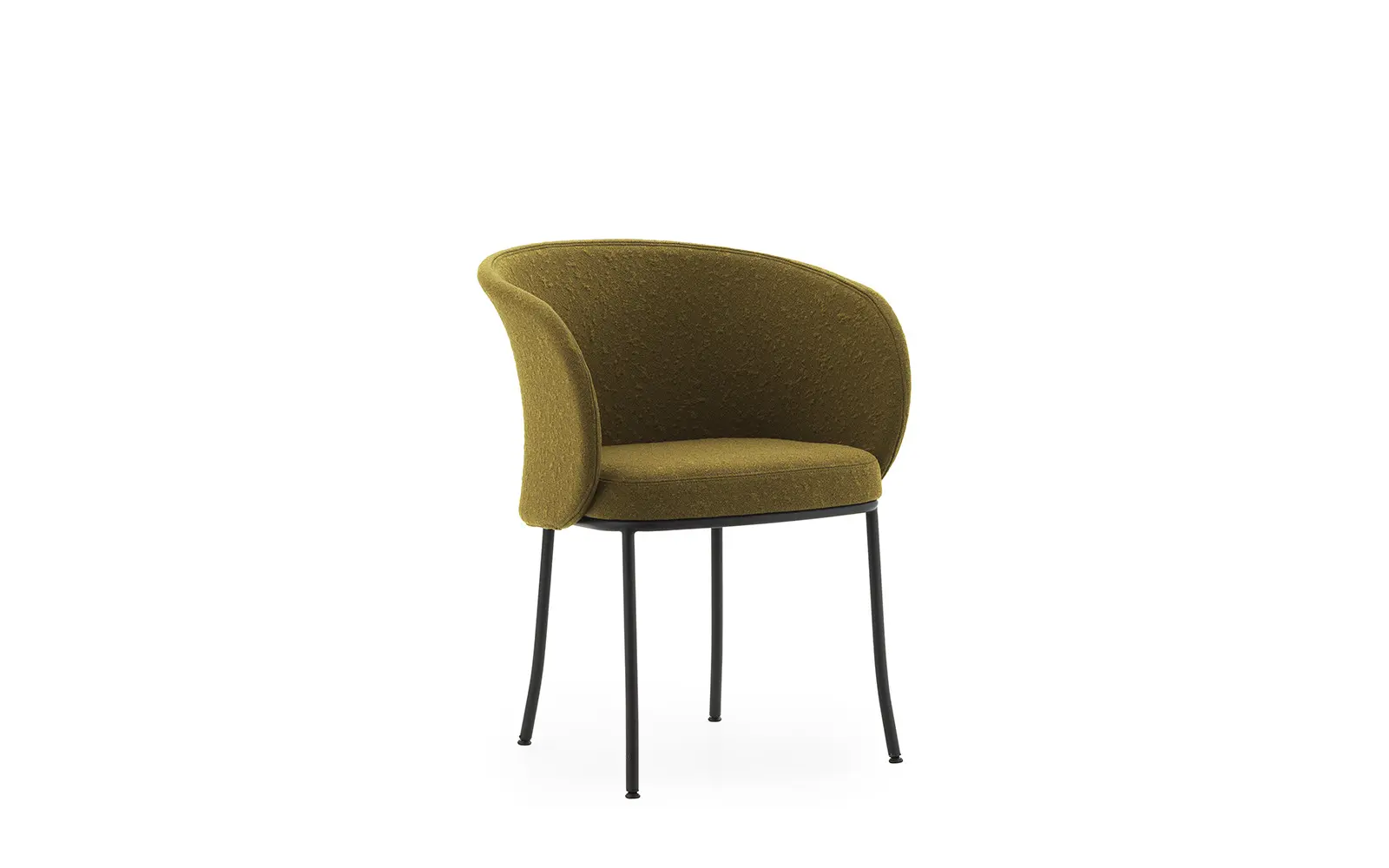 Normann Copenhagen Knit Armchair Black Steel Olive