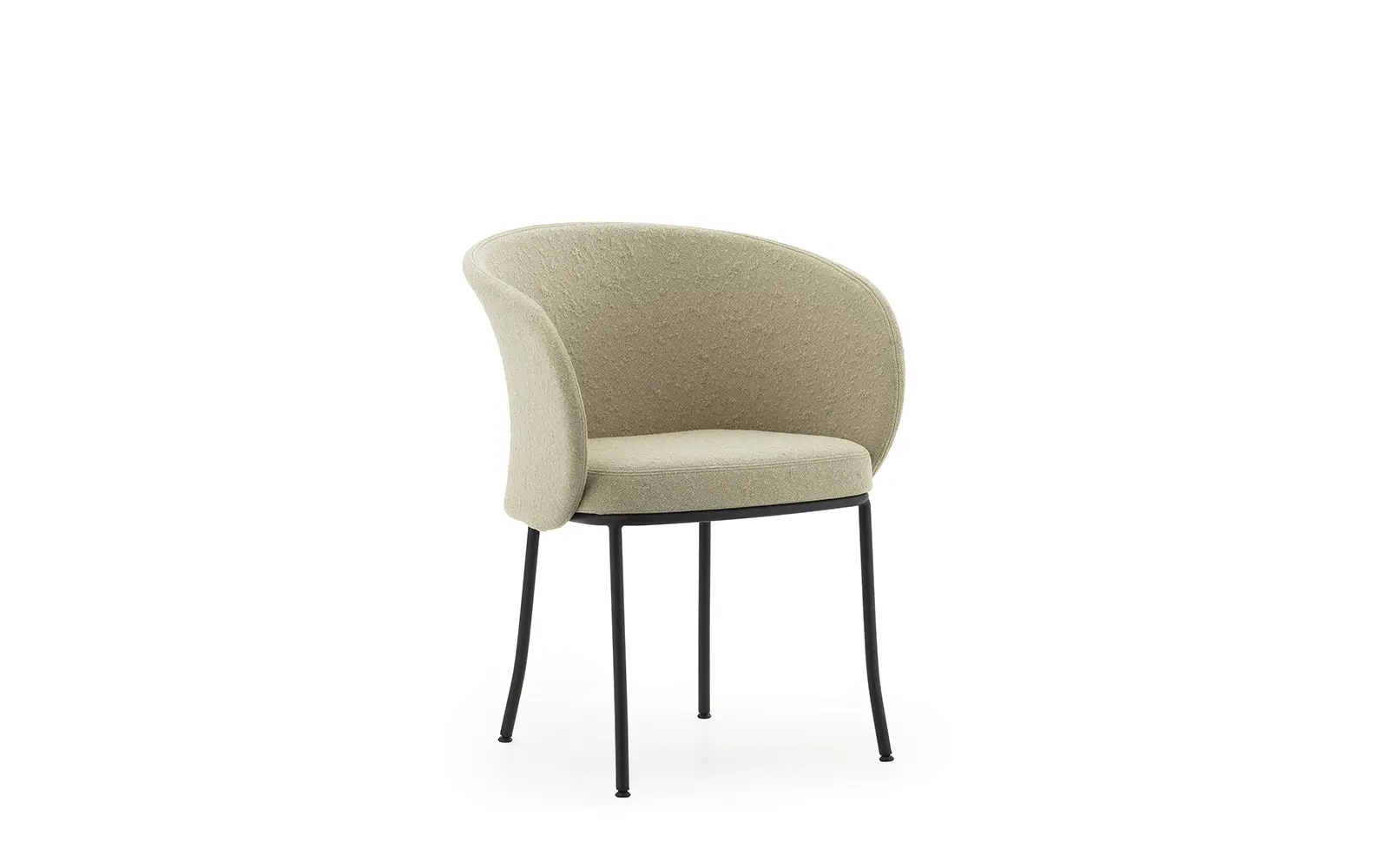 Normann Copenhagen Knit Armchair Black Steel Sand