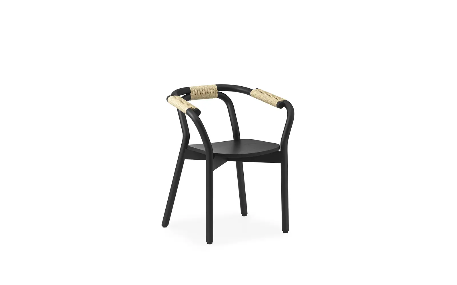Normann Copenhagen Knot stol sort/natur