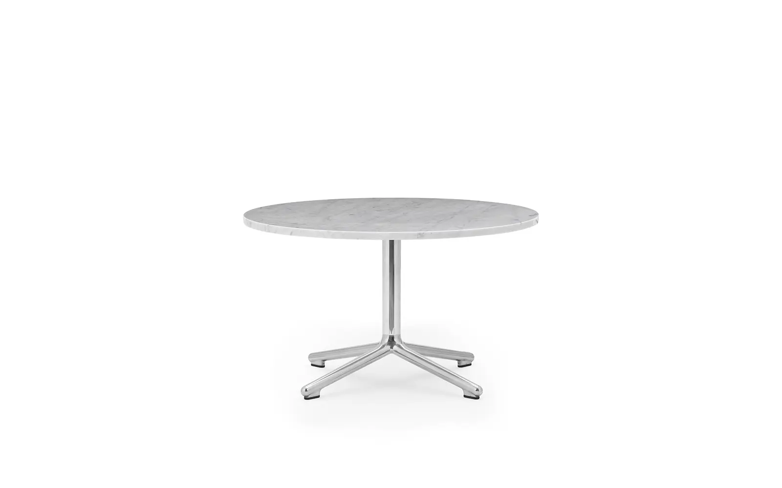Normann Copenhagen Lunar Coffee Table Alu H40 Ø70 cm Marble White