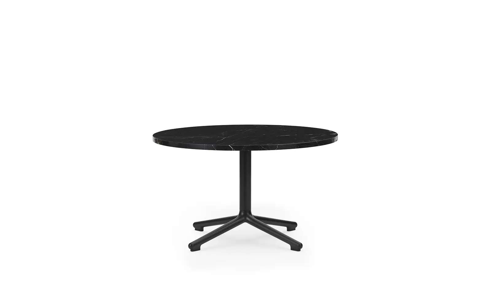 Normann Copenhagen Lunar Coffee Table Black Alu H40 Ø70 cm Marble Black