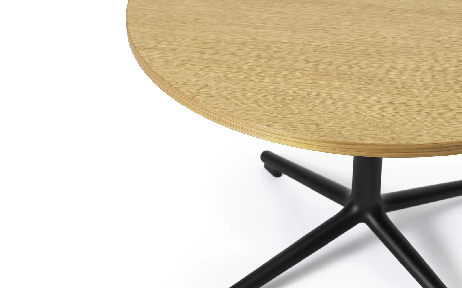Normann Copenhagen Lunar Couchtisch schwarz alu H40 Ø70 cm eiche – Bild 2