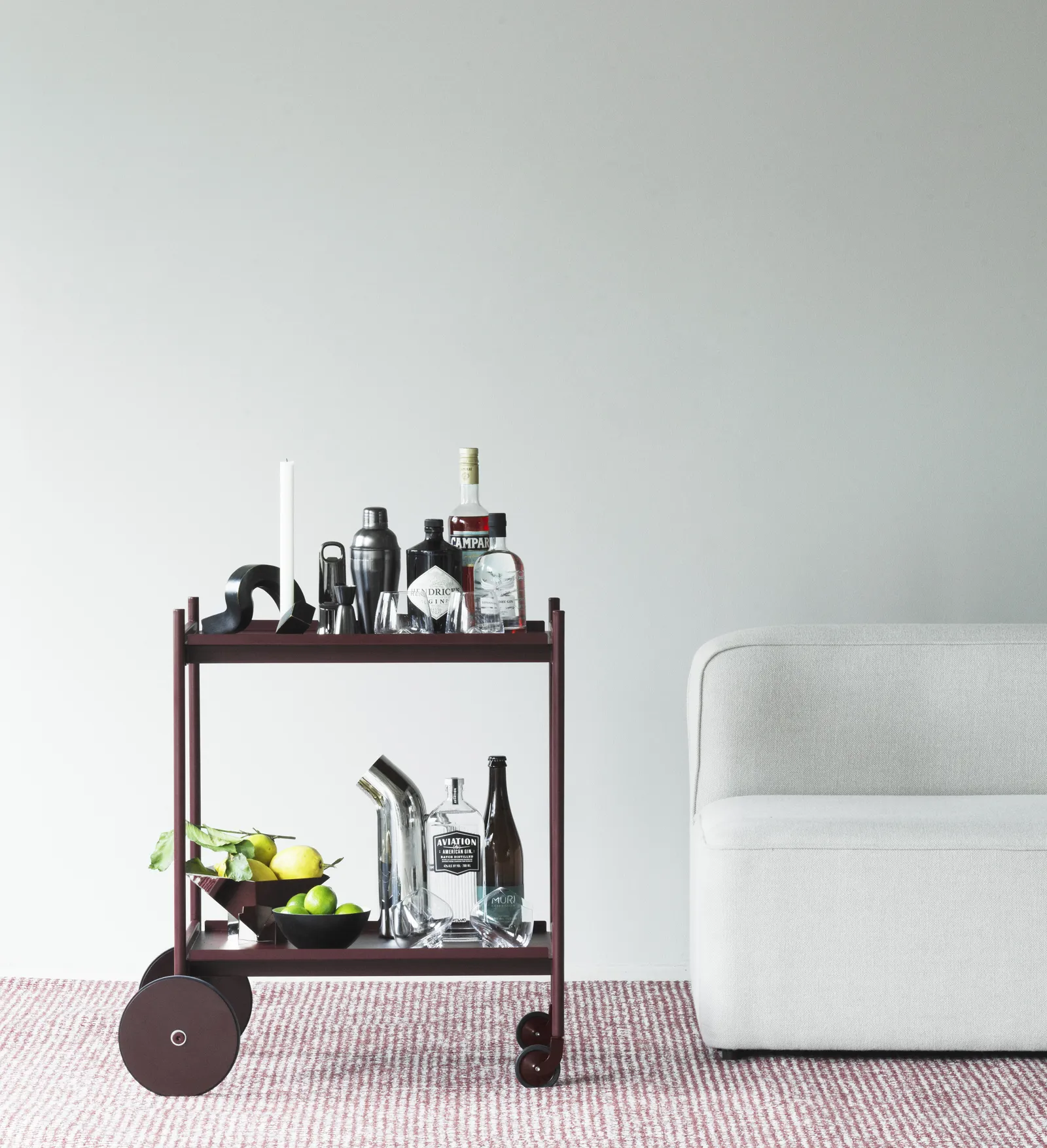 Normann Copenhagen Rul Servierwagen Burgund – Bild 7