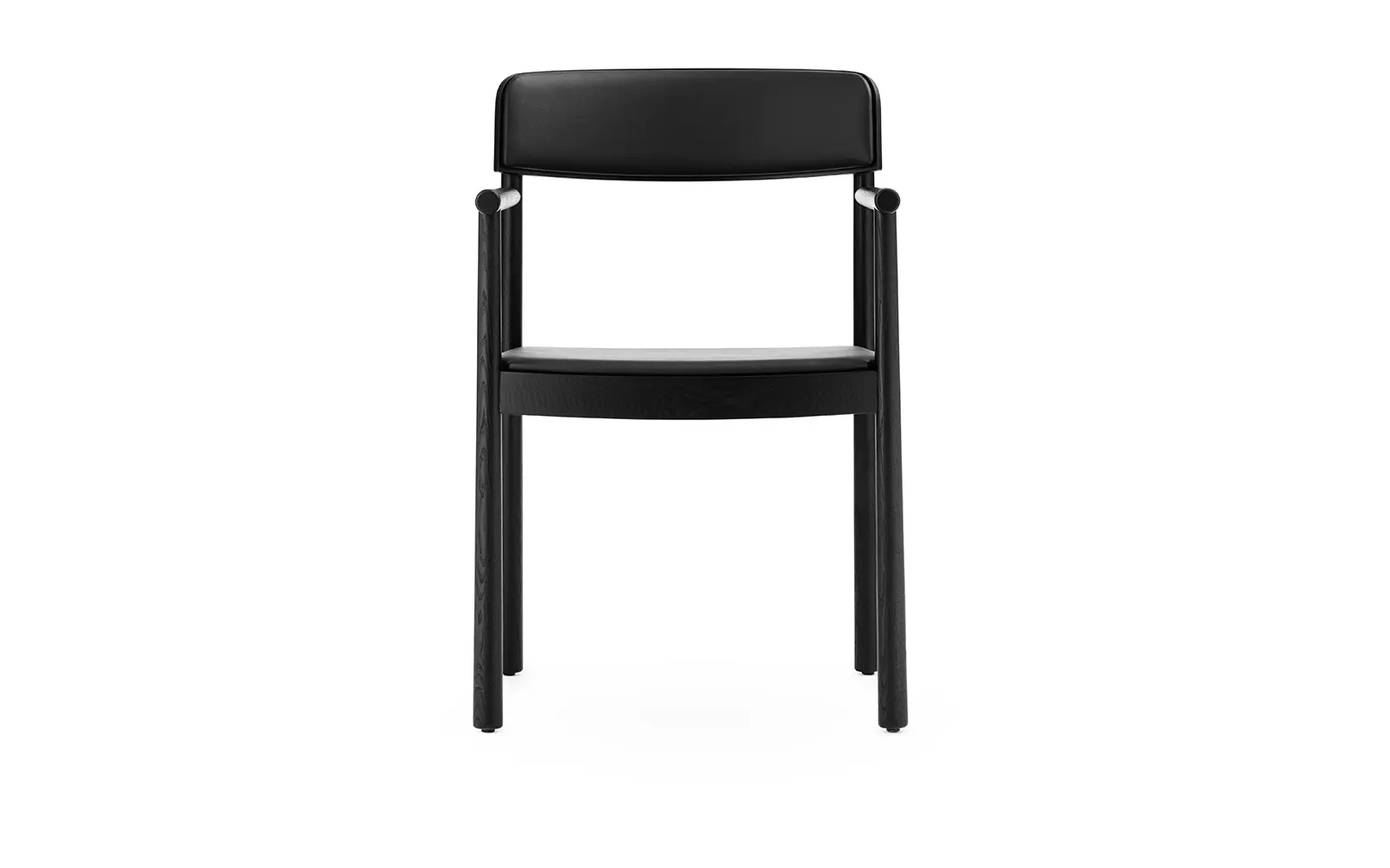 Normann Copenhagen Timb Armchair Upholstery, Black/ Black leather – Bild 2