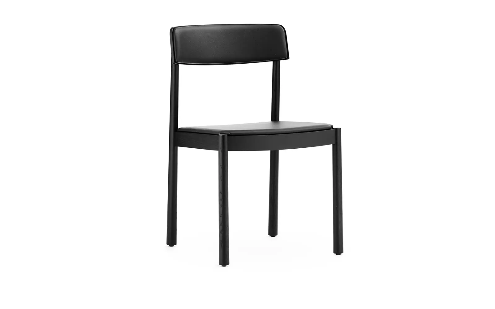 Normann Copenhagen Timb Chair Upholstery, Black/ Black leather