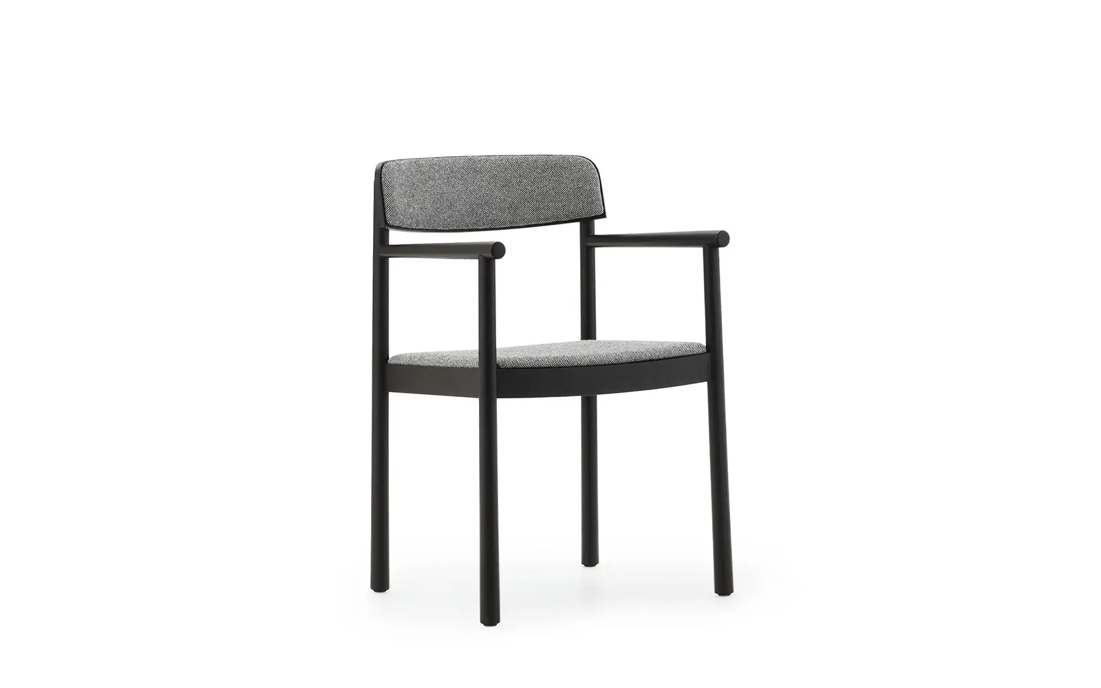 Normann Copenhagen Timb LehnStuhl gepolstert Schwarz / Hallingdal 166