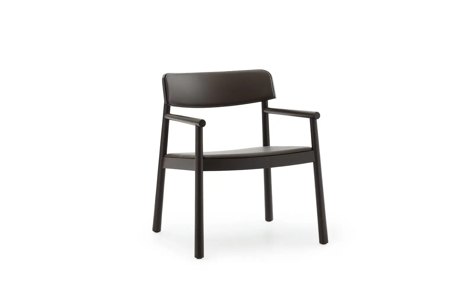 Normann Copenhagen Timb Lounge-Sessel gepolstert Braun / Ultra Leder -Schokolade