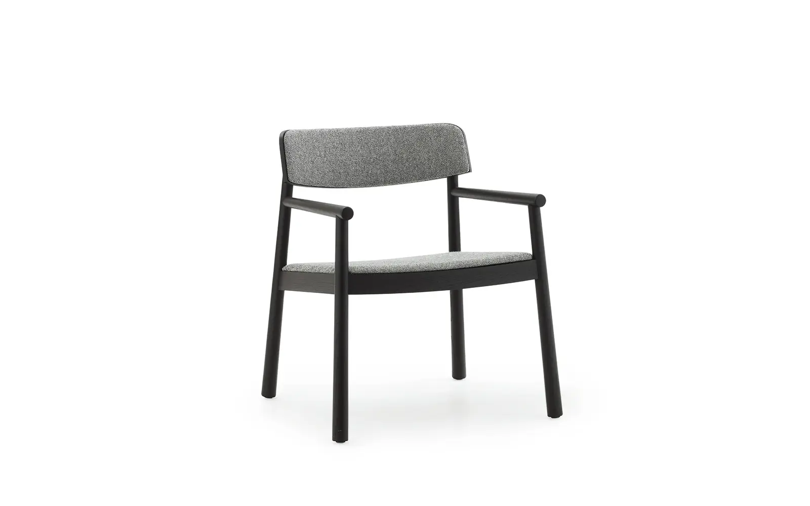 Normann Copenhagen Timb Lounge-Sessel gepolstert Schwarz / Hallingdal 166