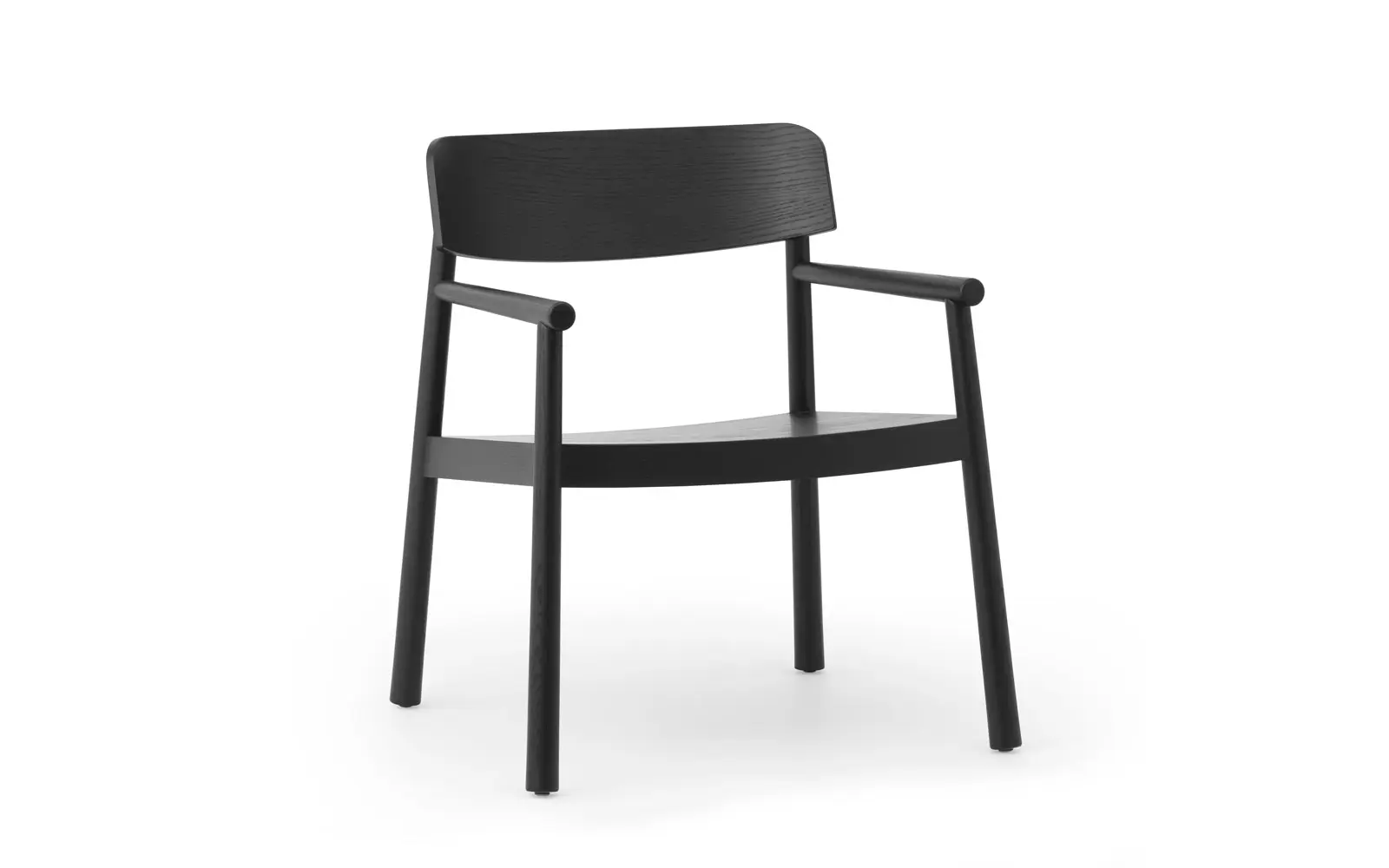 Normann Copenhagen Timb Loungesessel mit Armlehnen, Schwarz