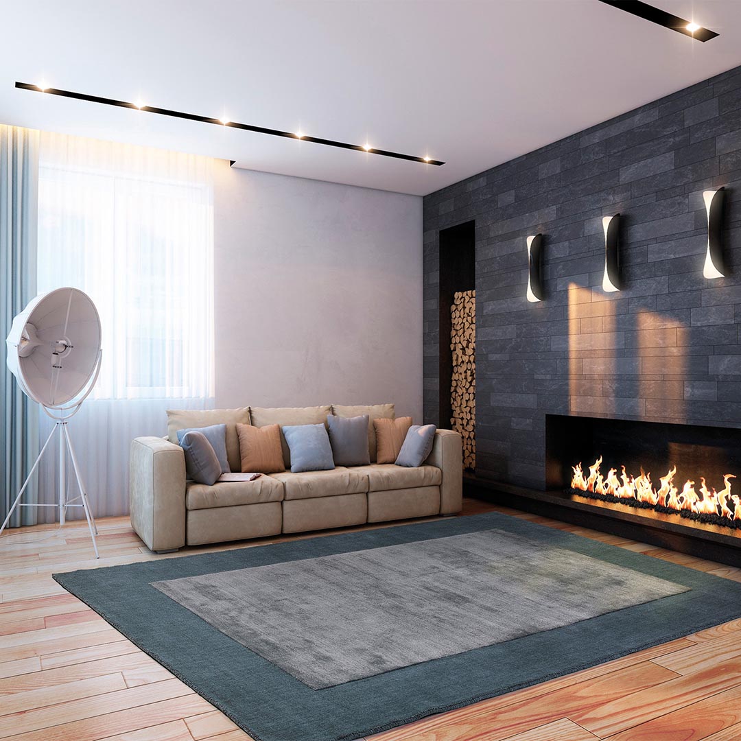 Sitap Brianne Powder Blue: Modern Elegance in a Living Room Carpet – Bild 4