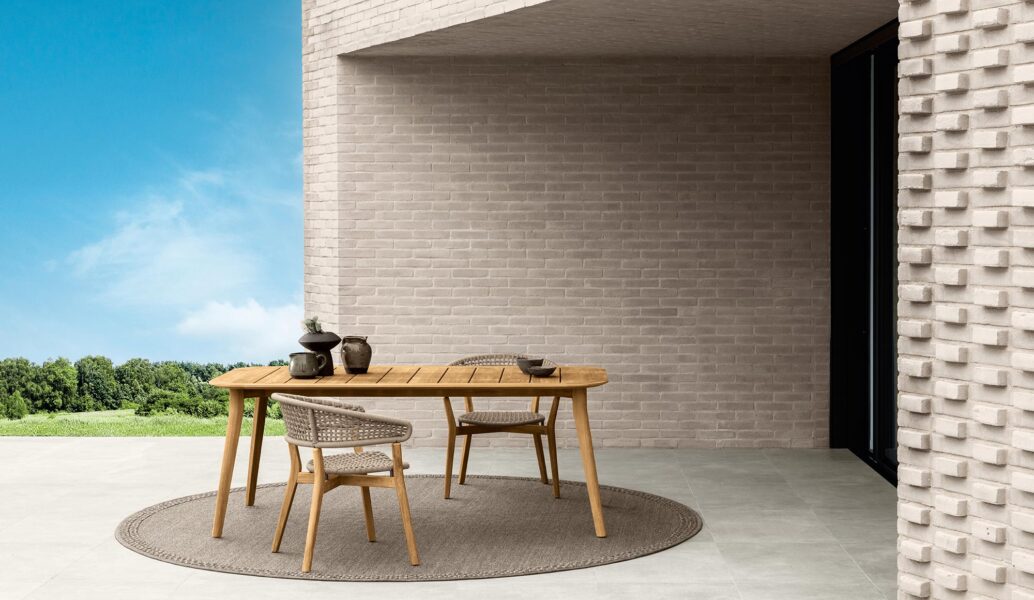 Talenti Moon//Teak Tavolo da pranzo 150×150 – Bild 4