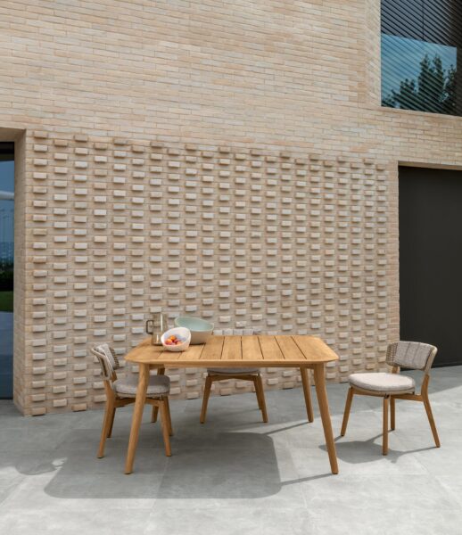 Talenti Moon//Teak Tavolo da pranzo 150×150 – Bild 2