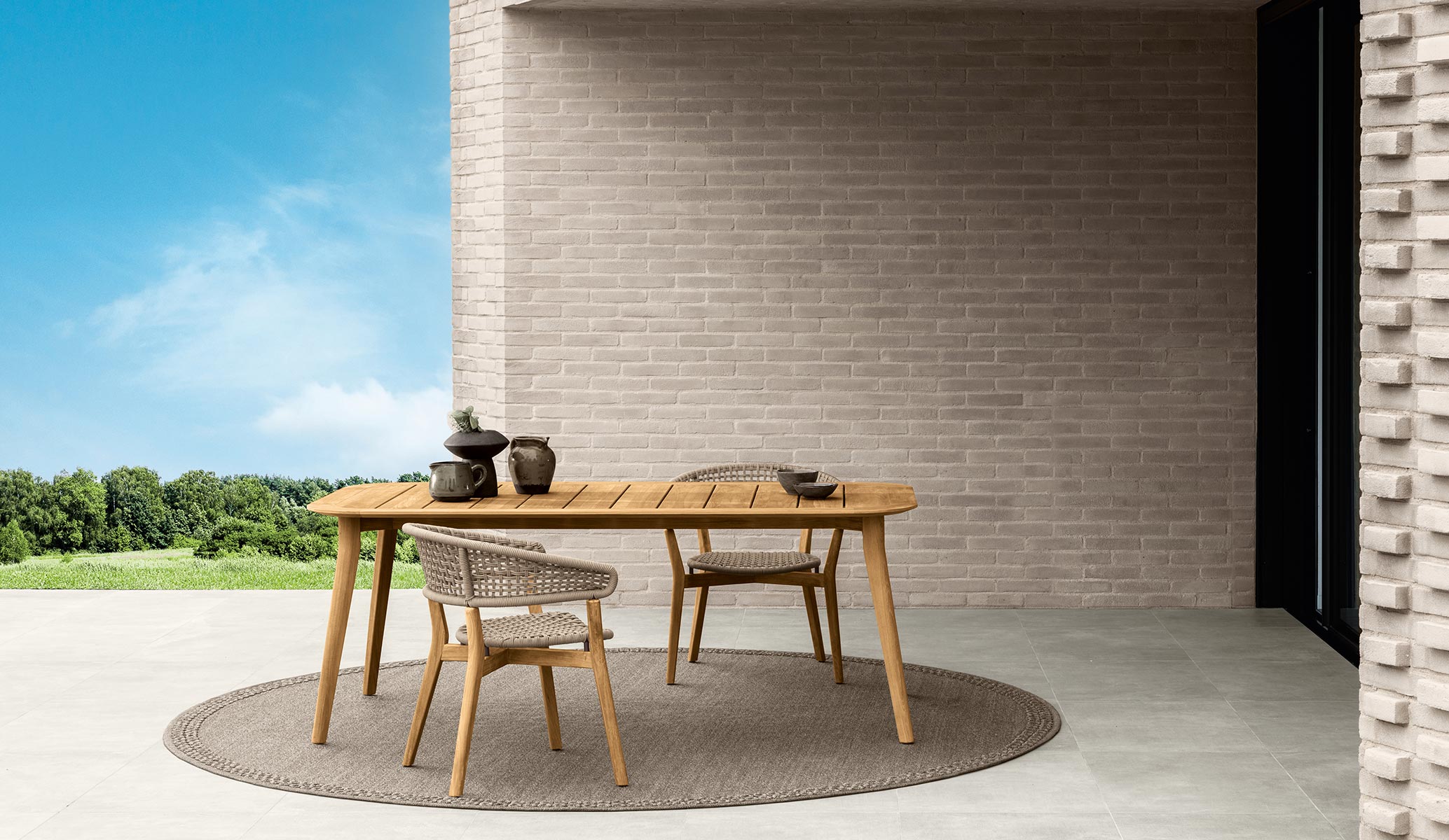 Talenti Moon//Teak Tavolo da pranzo 200×100