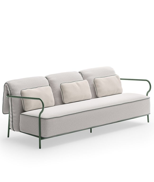 Unopiù Salò 3-seater Sofa with seat and backrest cushion